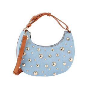 DENUM STUD CROSSBODY BAG